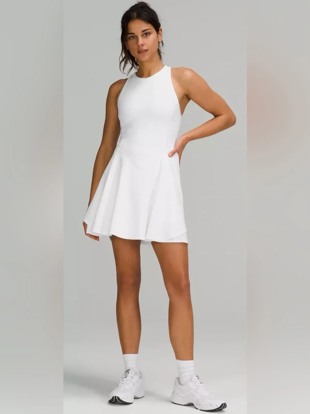 lululemon athletica White Sleeveless Fit-and-Flare Tennis Dress